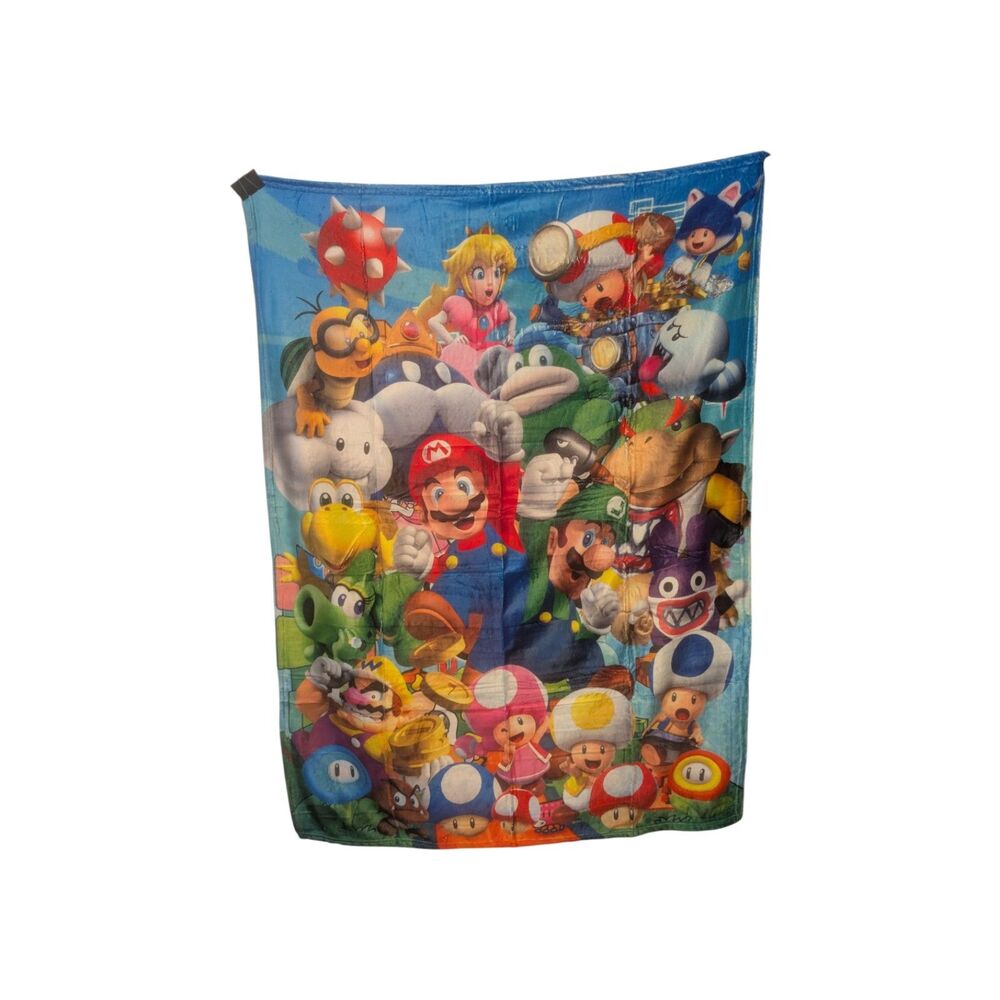 Super Mario Fleece Throw Blanket Soft Comfy